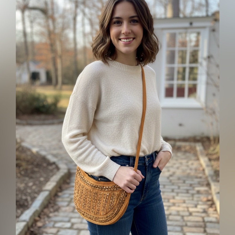 Bohemian Beaded Crossbody Purse | Festival Crochet Bag | Sequined Hobo Shoulder